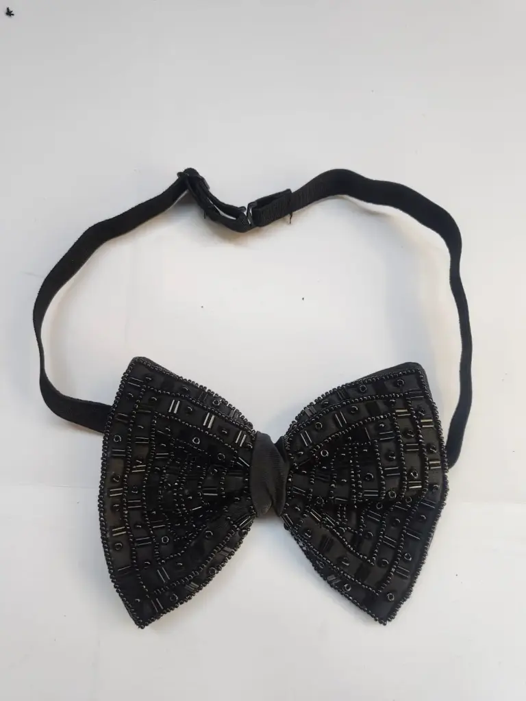 Hand Work Black Normal Men's Bow Tie 0010