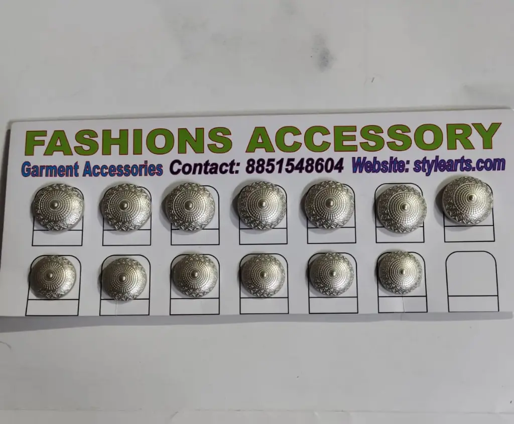 Metal Button Sliver Color 7 Big 6 Small 004
