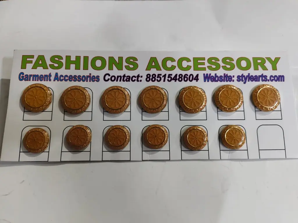 Metal Button Peach Color 7 big 6 Small 006