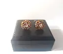 Cufflinks gold color stone CM003