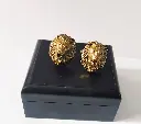 Cufflinks Bass gold color lion face