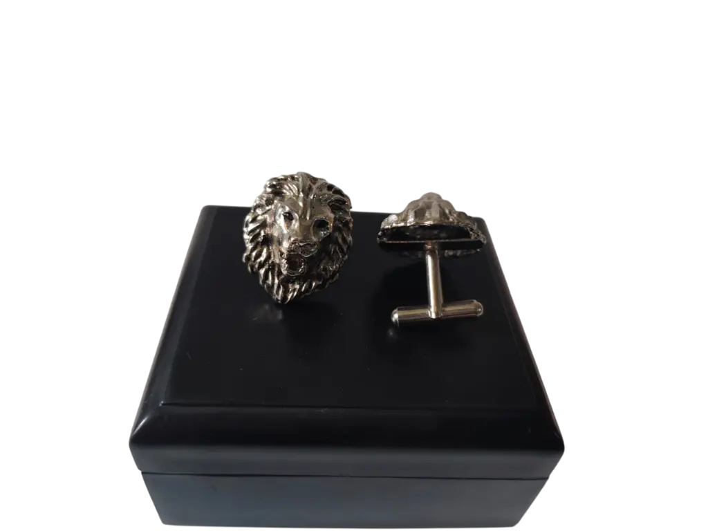 Cufflinks Bass sliver color lion face