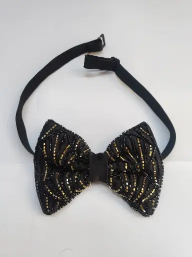 Hand Work Black Normal Men's Bow Tie 007