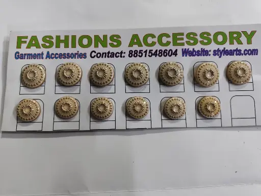 Metal Button Cream Color 7 big 6 Small 001