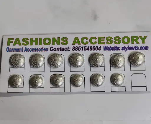 Metal Button Sliver Color 7 Big 6 Small 004