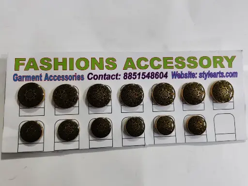 Metal Button black Color 7 big 6 Small 005