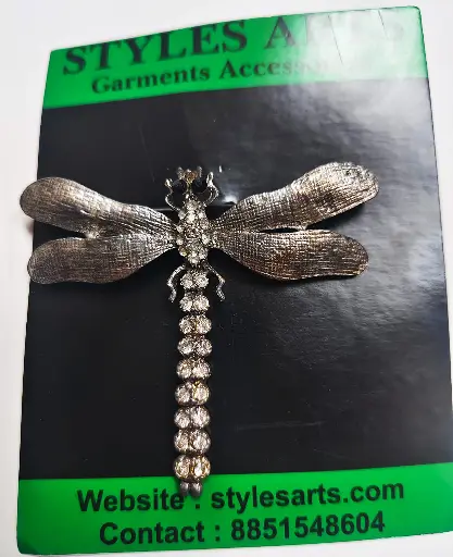 Metal Brooch Bee Sliver Color BM004