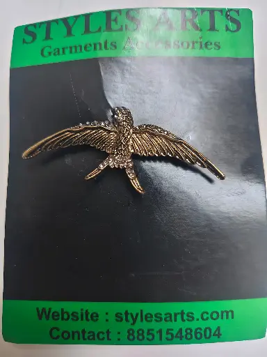 Metal Brooch Eagle Gold Color BM005