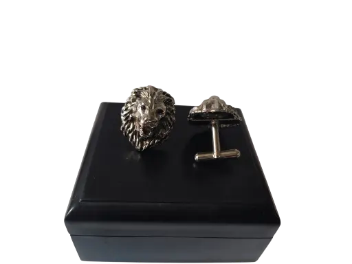 Cufflinks Bass sliver color lion face