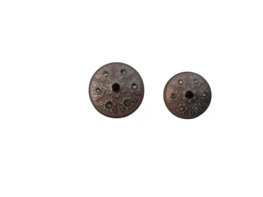 Metal Button Peach Color 7 big 6 Small 007